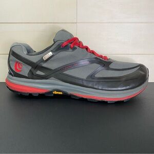 Topo Hydroventure 2 Trail Shoes Grey Red Men's Size 9.5 Shoes Sneaker Waterproof